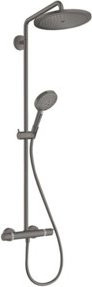 Hansgrohe Croma Select S EcoSmart Duschsystem mit Handbrause und Thermostat in gebürstetem Messing - Bild 1