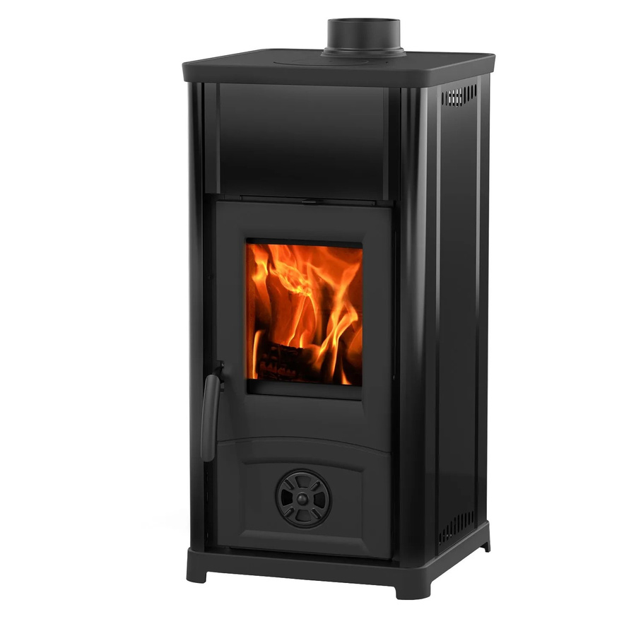 La Nordica-Extraflame Kaminofen Silla aus Stahl in Schwarz und Anthrazit mit 6,6 kW Leistung und Automatik - Bild 2