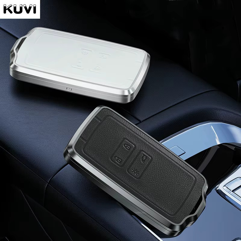 Kuvi Auto Remote Key Case aus Metall und Leder für Renault Koleos Captur Megane Clio Scenic Talisman Arkana sowie Dacia Sandero - Bild 3