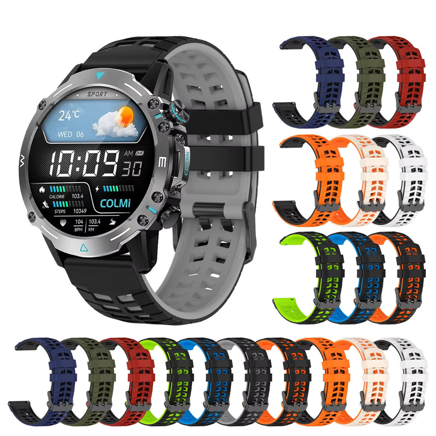 Colmi Uhrenarmband Silikon, Bicolor, Unisex, 22 mm - Bild 5