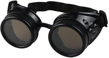 Zihan Steampunk Schutzbrille im Vintage Gothic Stil für Cosplay und Arbeit, Schwarz - Bild 1