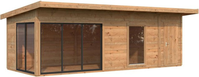 Palmako Gartenhaus Andrea Slide aus Fichtenholz mit Pultdach in Braun, B: 735 cm, T: 300 cm - Bild 1