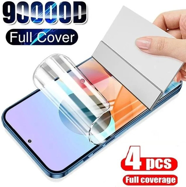 4er-Pack Hydrogel-Displayschutzfolie für Samsung Galaxy S23 Ultra, S22, S21, S20 Ultra und S10 Plus, transparent - Bild 1