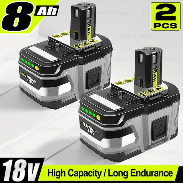 Ryobi ONE+ Hochleistungs-Lithium-Ionen-Akku 18V 8,0Ah mit geringer Selbstentladung für alle ONE+ Werkzeuge P104 P107 P108 RB18L50 RB18L20 - Bild 1