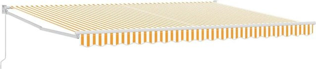 vidaXL Ausziehbare Markise mit Kurbel in Gelb und Weiß, B: 4 m, T: 2 m - Bild 1