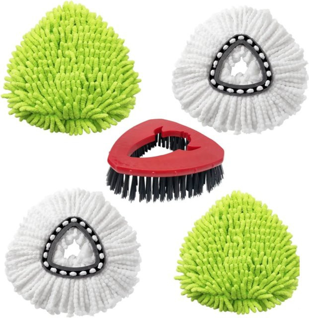 Vileda Ersatz Spin Mop Kopf mit Bodenwäscher und Chenille Duster für O-Cedar Spin Mop Nachfüllung - Bild 1