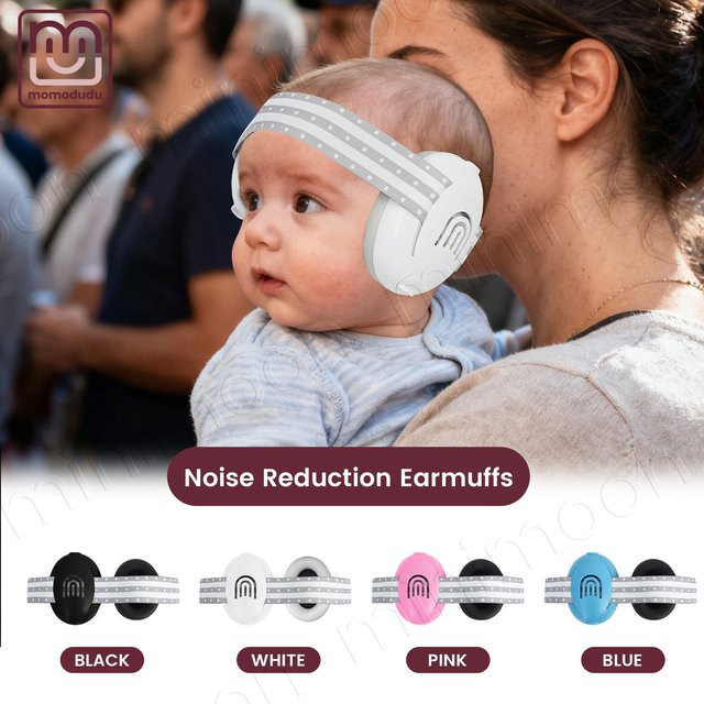 momo&dudu Baby-Ohrenschützer mit Geräuschunterdrückung in Weiß - Bild 1