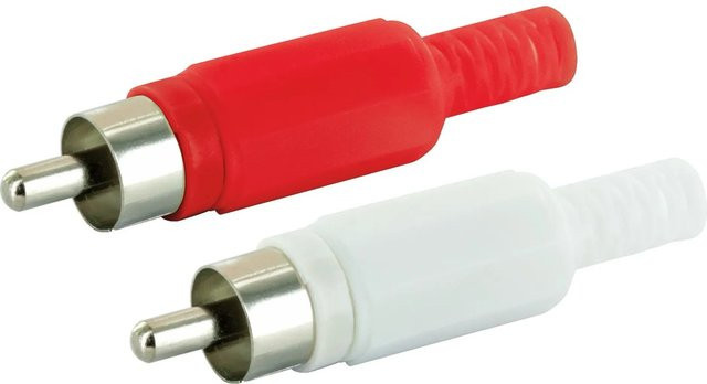 Schwaiger RCA Cinch-Stecker Set in Rot und Weiß - Bild 1