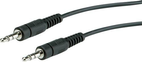Roline Audio Anschlusskabel Schwarz mit 3,5 mm Klinkensteckern, 10,00 m Länge, geschirmt - Bild 1