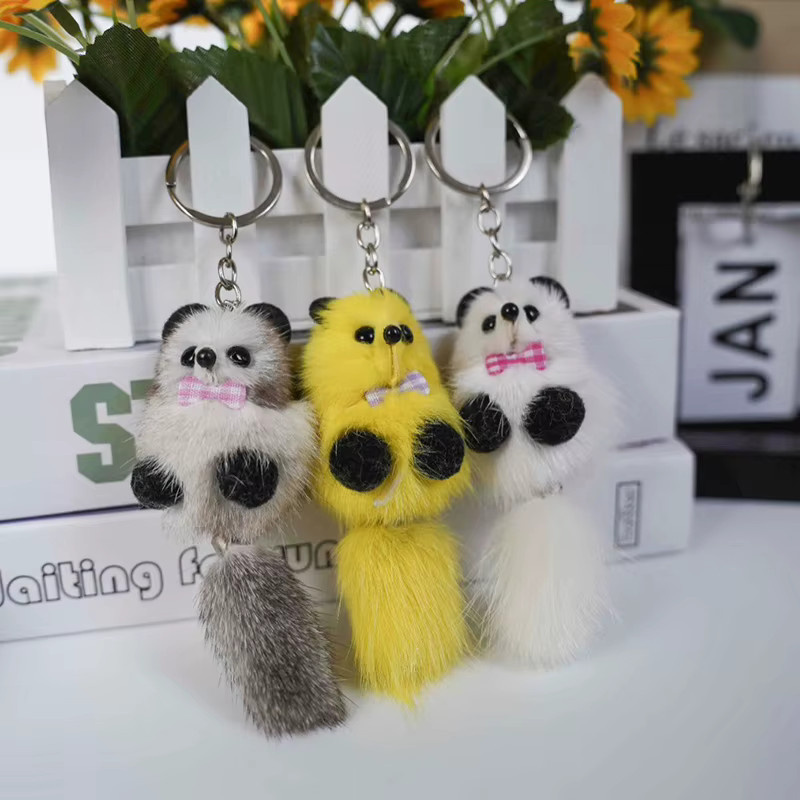 SayMakerLace Schlüsselanhänger Plüsch Waschbär, Fuchs, Unisex - Bild 3