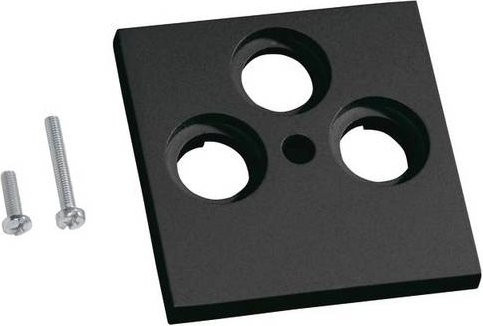 Hager Elektro-Sockelleisten-Zubehör Zentralscheibe für TV/SAT in Schwarz - Bild 1