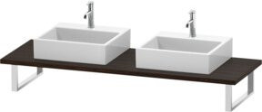 Duravit Konsole L-Cube Waschtischplatte Nussbaum gebürstet B/T: 80 x 55 cm - Bild 1