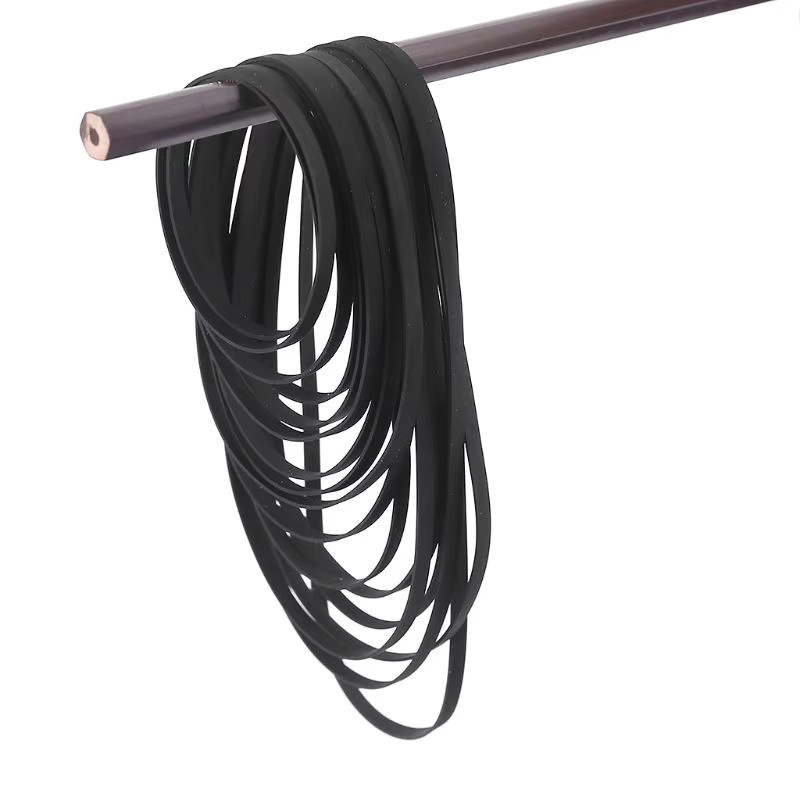 Ersatz-Plattenspielerriemen aus Gummi in Schwarz, 4 mm breit, für Plattenspieler, Walkman, DVD, CD-ROM und Repeater - Bild 2