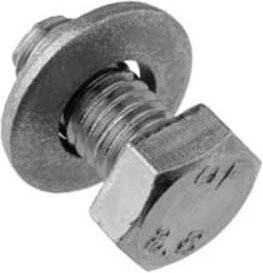 ABB Schraubensatz BK-XLP1-M10/3 mit Unterlegscheibe in Schwarz und Silber, 1 Stück - Bild 1