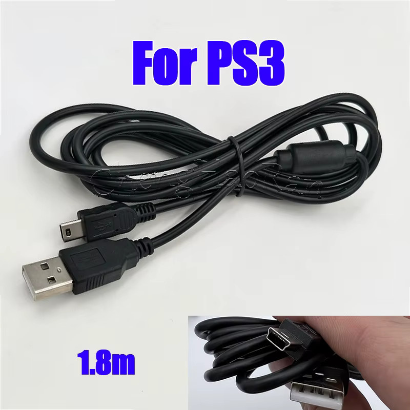 ChengHaoRan USB-Ladekabel für Playstation 3 Controller Zubehör, Schwarz - Bild 4