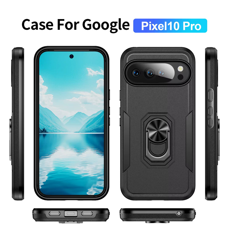 Robuste Hybrid-Handyhülle mit magnetischem Ringständer für Google Pixel 10, 9, Pro, XL, 8A, 7A, 6A, 6, 7, 8 Pro in Weiß oder Pink - Bild 2