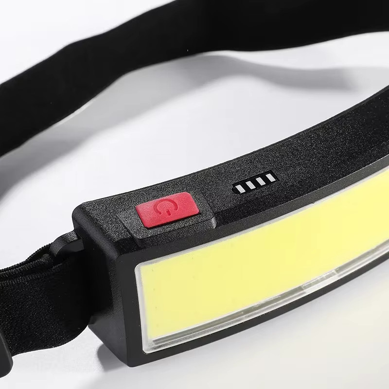XIWANGFIRE COB LED-Stirnlampe mit 180 Grad Abstrahlwinkel, Schwarz, Wiederaufladbare Kopflampe mit USB-Akku für Wandern und Camping - Bild 5