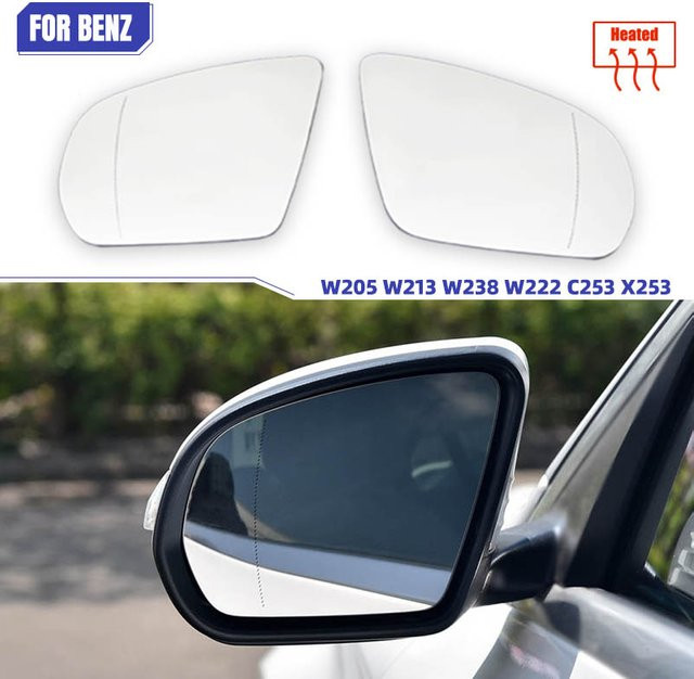 Ersatz-Rückspiegelglas mit beheizter Blind Spot Warnung für Mercedes-Benz C E S GLC Klasse W205 W222 W217 W213 W238 GLC - Bild 1