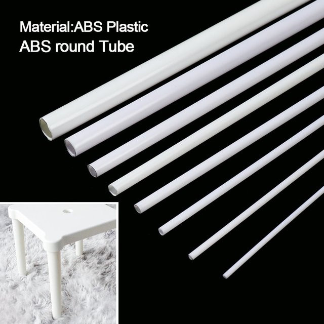 10 Stück Rundrohr Kunststoff Hohlrohr in Weiß für DIY Modellbau und Sandtisch, Durchmesser: 2 mm bis 10 mm - Bild 1