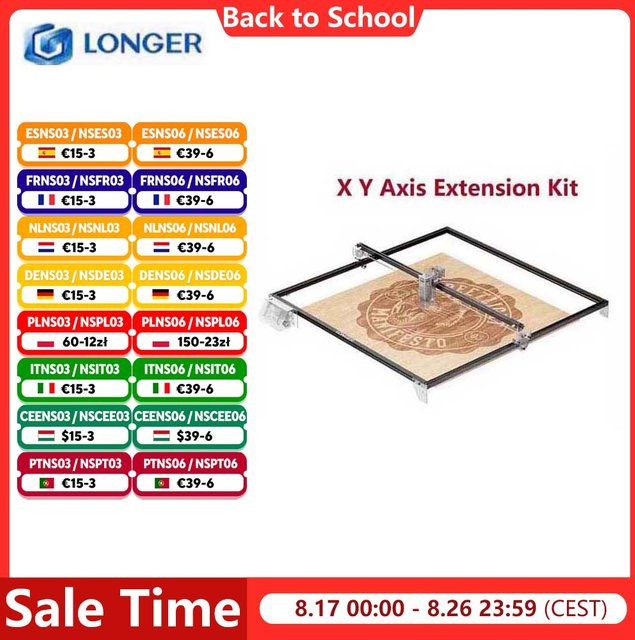 LONGER RAY5 XY-Achsen-Erweiterungsset für Lasergravierer 5W 10W 20W - Bild 1