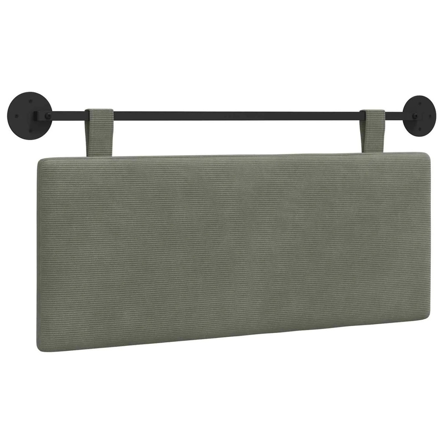 vidaXL Hängendes Kopfteil aus Cordstoff in Grau, Breite: 110 cm, Höhe: 55 cm, Tiefe: 5 cm - Bild 2