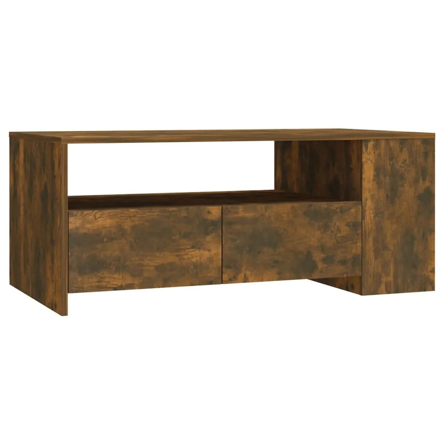 vidaXL Couchtisch aus Holzwerkstoff in Räuchereiche, Braun, B/T/H: 102 x 55 x 42 cm - Bild 2