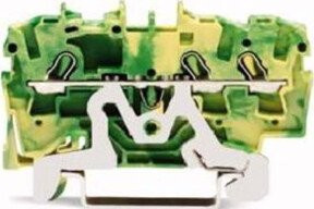WAGO Schutzleiterklemme 3-Leiter TS 35 2002-1307 grün-gelb - Bild 1