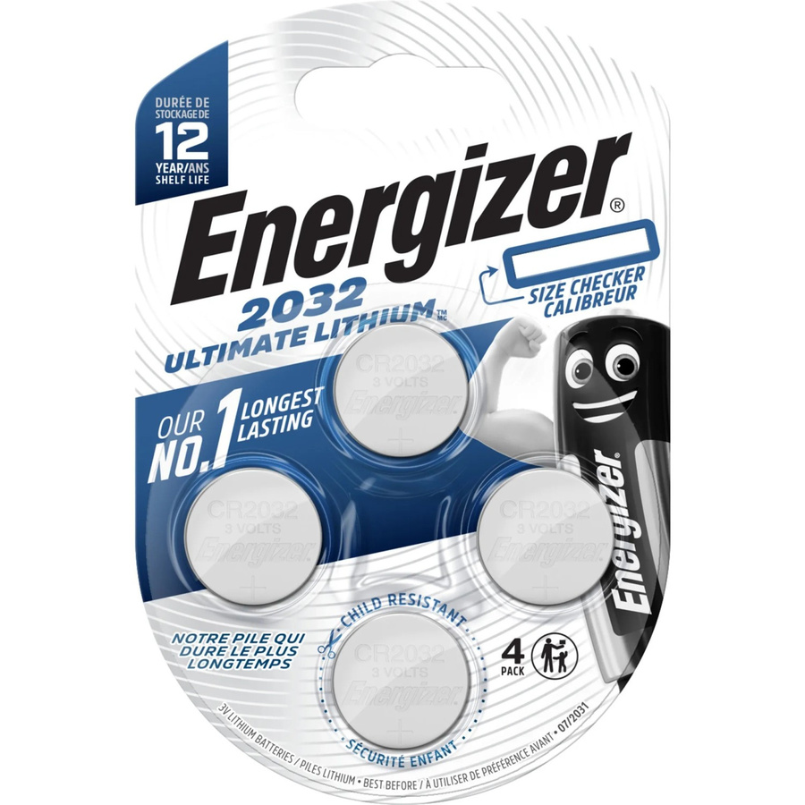 Energizer Ultimate Lithium CR 2032 Knopfzellen, 4 Stück, Silber - Bild 2