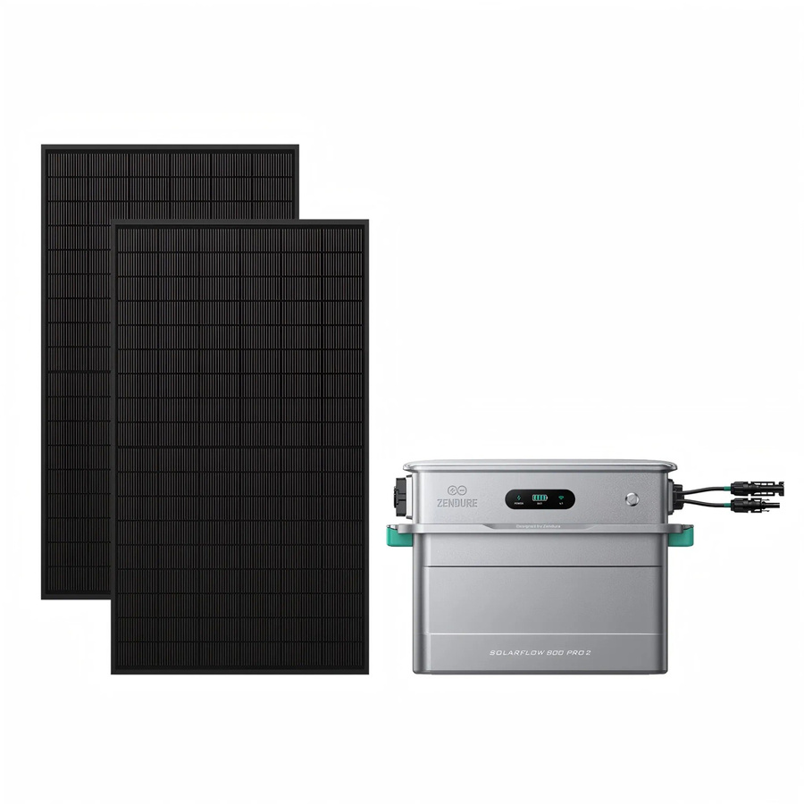 Zendure SuperCharged SolarFlow 800 Pro 2 Photovoltaikanlage Komplettset in Schwarz und Grau mit 910W Leistung - Bild 2