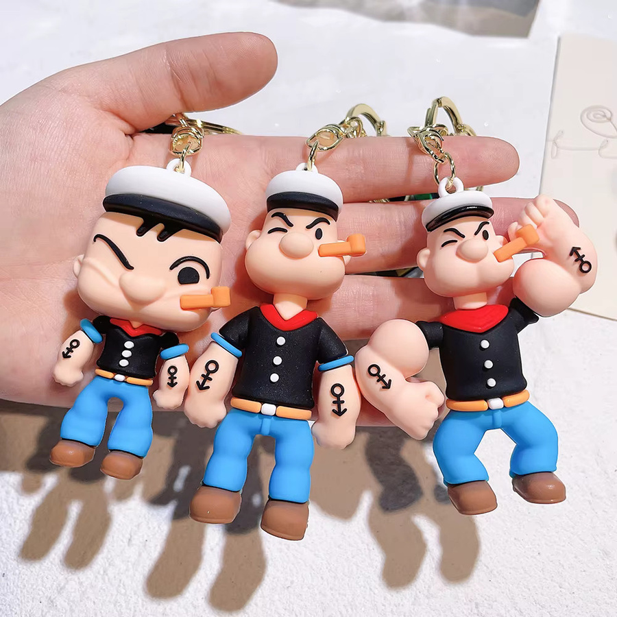 Bandai Schlüsselanhänger, Muskulöser Seemann Cartoon 3D, Bunt, Unisex - Bild 2