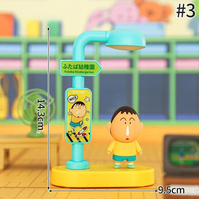 Discover Intime Crayon Shin Chan Nachtlicht als Straßenlaternen-Dekoration, sprachgesteuertes Cartoon-Licht in Blau und Weiß, wiederaufladbar - Bild 1