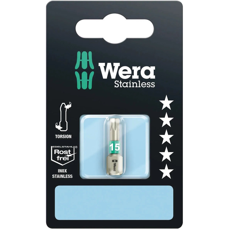 Wera Torx-Bit T 15 aus Edelstahl in Silber - Bild 2