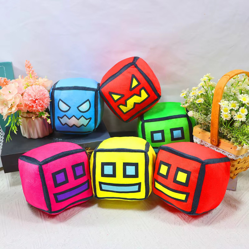 Bandai Geometry Dash Cube Plüsch, 12 cm, Bunt / Mehrfarbig - Bild 1