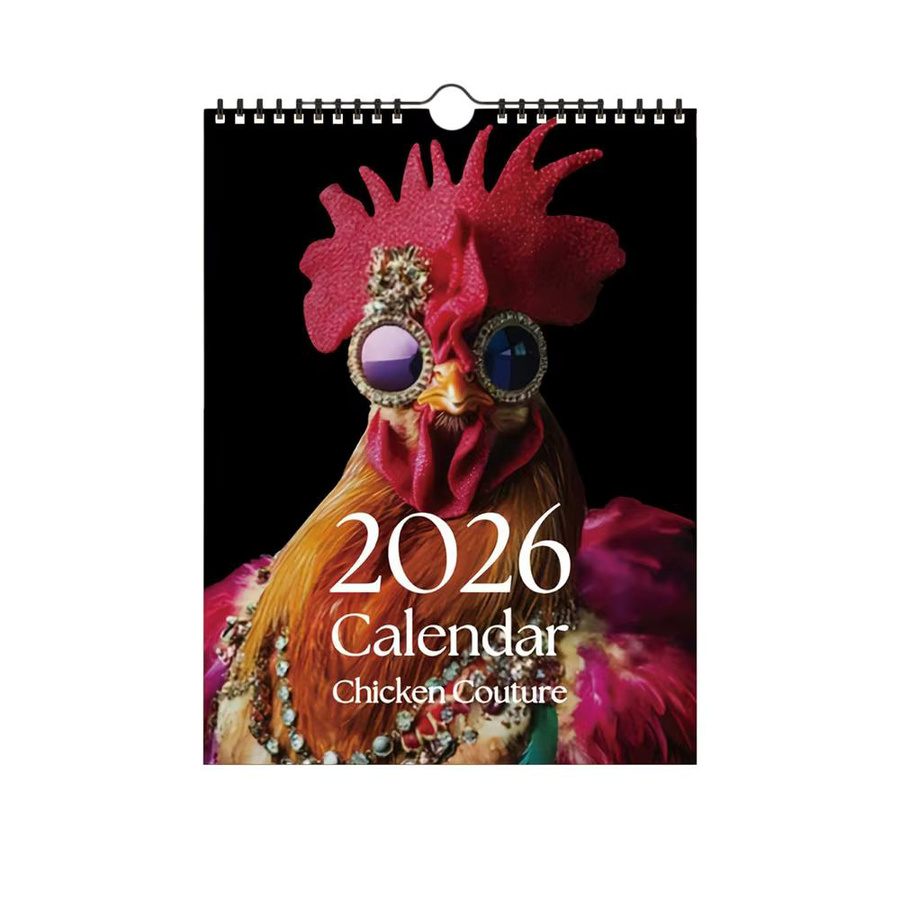 2026 Wandkalender mit Henne-Motiv im Country-House-Stil, Mehrfarbig - Bild 7