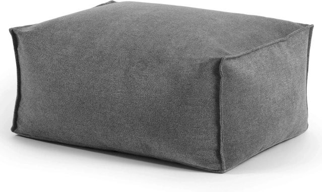 mokebo Sitzhocker Pouf in Anthrazit als eckiger Sitzwürfel und Fußhocker - Bild 1