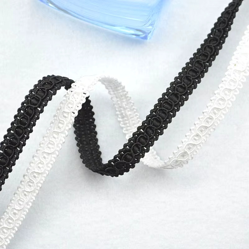 Handgefertigte Spitzenbänder in Schwarz und Weiß für DIY-Projekte, Kleider und Nähzubehör, 5m pro Packung - Bild 3