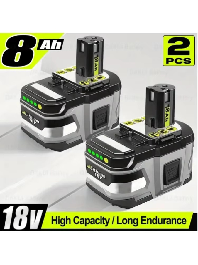 Ryobi ONE+ Hochleistungs-Lithium-Ionen-Akku 18V 8,0Ah mit geringer Selbstentladung für alle ONE+ Werkzeuge P104 P107 P108 RB18L50 RB18L20 - Bild 7