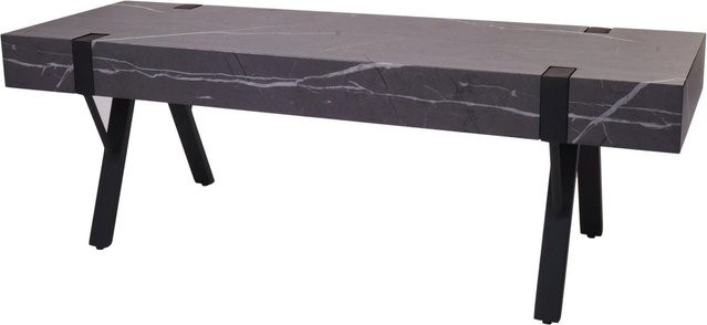 MCW TV-Rack L54 Lowboard aus Metall in Grau mit Marmor-Optik, H: 42 cm, B: 120 cm, T: 40 cm - Bild 2