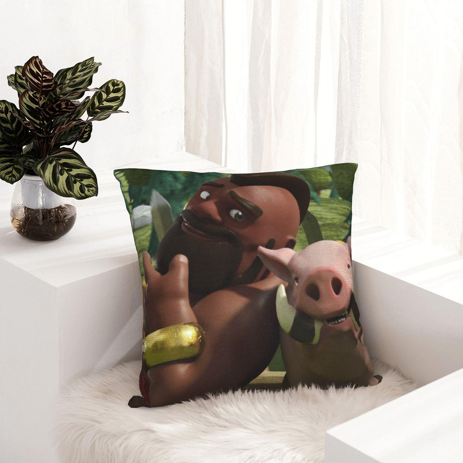 Dekorativer Hog Rider Kissenbezug aus Peach Skin, quadratisch, Mehrfarbig, B/B/H: 18 x 18 x 18 cm - Bild 4