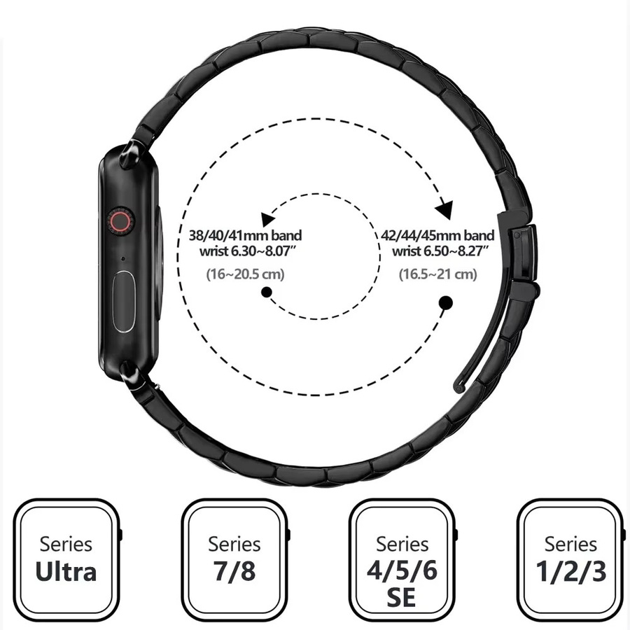 VATMENS Uhrenarmband Edelstahl, Apple Watch Ultra 49mm 44mm 45mm 41mm - Bild 4