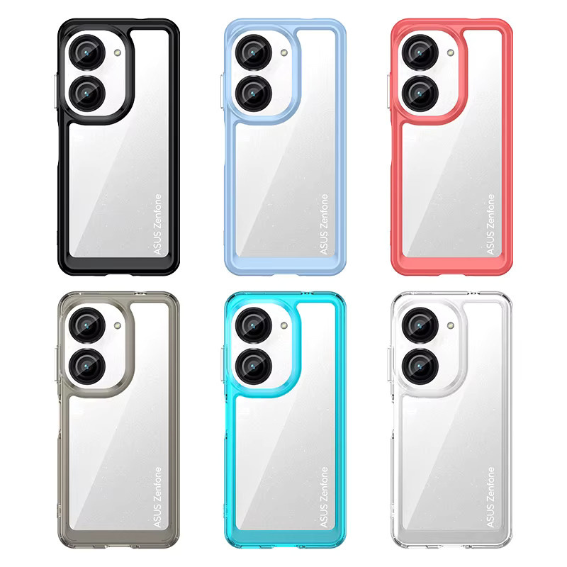 Stoßfeste Schutzhülle für ASUS Zenfone 9 und Zenfone 10 in Multicolor und Transparent - Bild 2