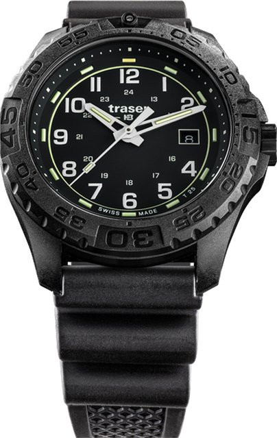 Traser Herrenuhr, Quarz, Schwarz, 44 mm, 20 ATM - Bild 1