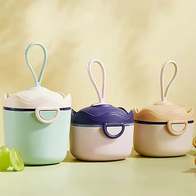 Tragbarer Babynahrungsspender für unterwegs mit Schaufel, Formelspender in Pink und Multicolour, 330 ml oder 500 ml - Bild 1