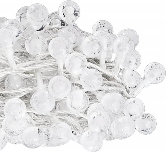 vidaXL LED Lichterkette mit Kugeln in Kaltweiß, 400 LED, 40 m Länge, für Innen- und Außenbereich - Bild 1