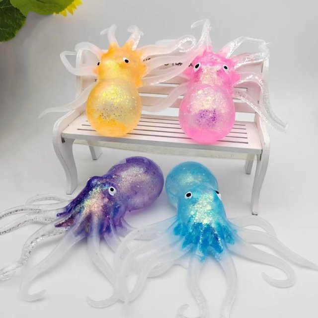 Fashnics Krake Stressbälle, Squishy Spielzeug, beige - Bild 1