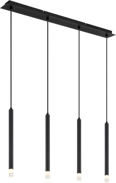 Globo Lighting Pendelleuchte modern in Schwarz und Transparent aus Metall und Acryl mit 4 G9 Brennstellen, B/H/T: 8 x 120 x 76 cm - Bild 1