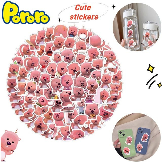 Loopy Stickers Niedliche Cartoon Little Ruby Emoji-Aufkleber in Multicolour für Handyhüllen, Wasserbecher und Notizbücher, Wasserdicht - Bild 1