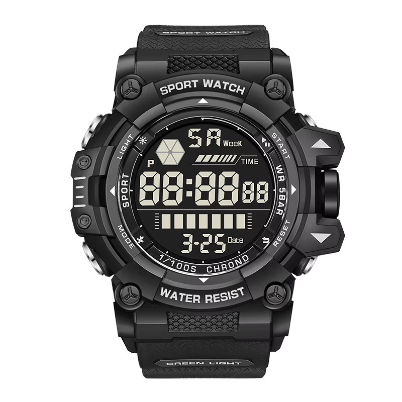FOXBOX Digitaluhr, Herren, Silikonarmband, Schwarz, 30 ATM - Bild 6