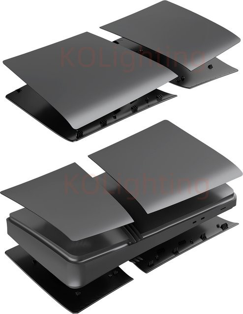 Kolorkoli Pro Digital Edition Schutz-Frontplatte für PlayStation 5 Pro in Schwarz - Bild 1