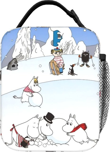 MOOMINS Grasland Isolierte Lunchtasche aus Stoff, Auslaufsicherer Lunchbehälter in Mehrfarbig, Kühltasche für Schule und Reisen - Bild 1